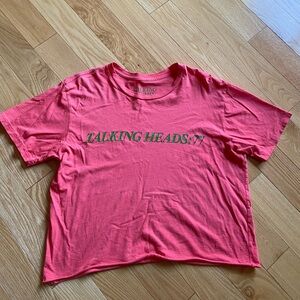Talking Heads cropped t-shirt - small unisex